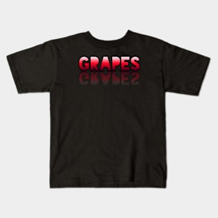 Grapes - Healthy Lifestyle - Foodie Food Lover - Graphic Typography Kids T-Shirt